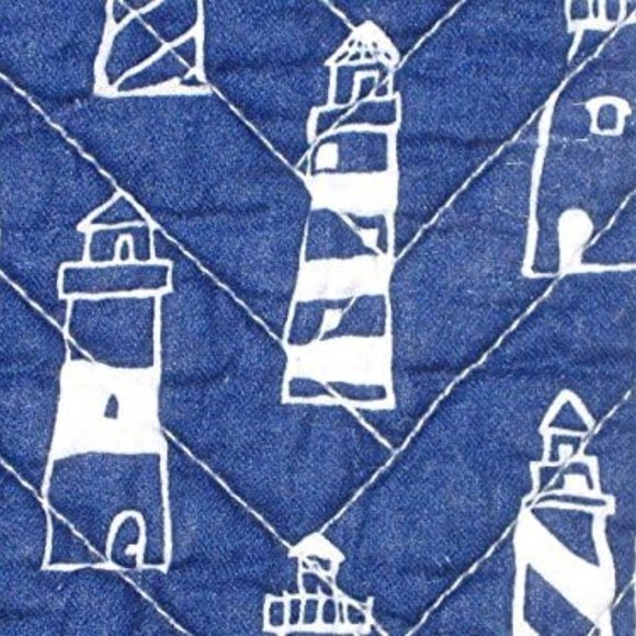 Max Studio LIGHTHOUSE NAUTICAL Twin Size Quilt & Sham Set - Cotton (68" X 86") - Picture 2 of 4
